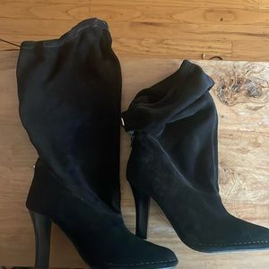 Vintage Hot in Hollywood never worn Suede slouchy boots 8.5 Wide